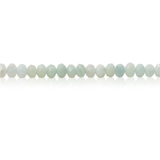 Jade naturel A perles boulier facette 2x3mm trou 0.6mm environ 179pcs 39cm sur fil