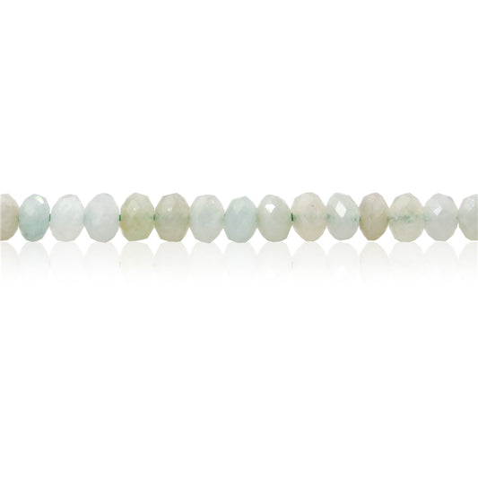 Perles Jade naturel Boulier facette 2x3mm trou 0.6mm environ 179pcs 39cm sur fil