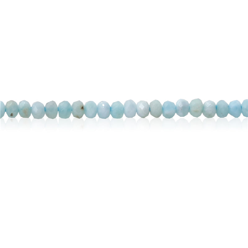 Natural Larimar Beads Abacus Faceted 2x3mm Hole 0.6mm about 179pcs 39cm strand