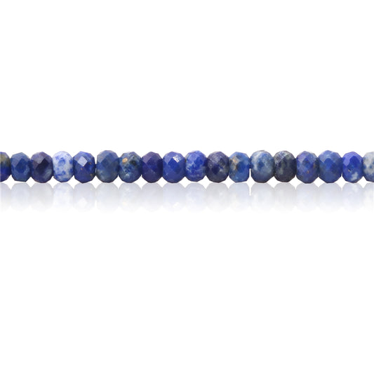 Natural Lapis Lazuli Beads Abacus Faceted 3x4mm Hole 0.6mm about 136pcs 39cm strand