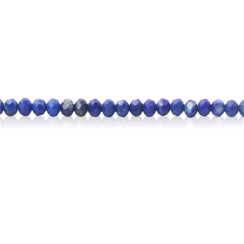 Natural Lapis Lazuli A Beads Abacus Faceted 3x4mm Hole 0.6mm about 136pcs 39cm strand