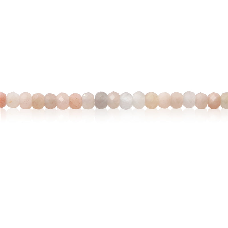 Natural Moonstones Beads Abacus Faceted 2x3mm Hole 0.6mm about 179pcs 39cm strand