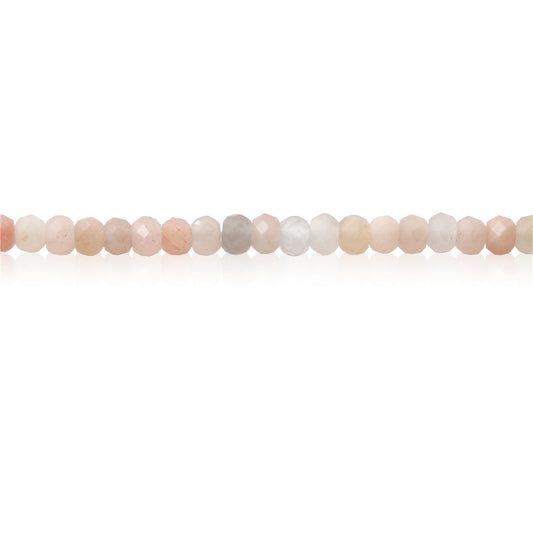 Natural Moonstones Beads Abacus Faceted 2x3mm Hole 0.6mm about 179pcs 39cm strand