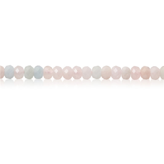 Natural Morganite Beads Abacus Faceted 2x3mm Hole 0.6mm about 179pcs 39cm strand