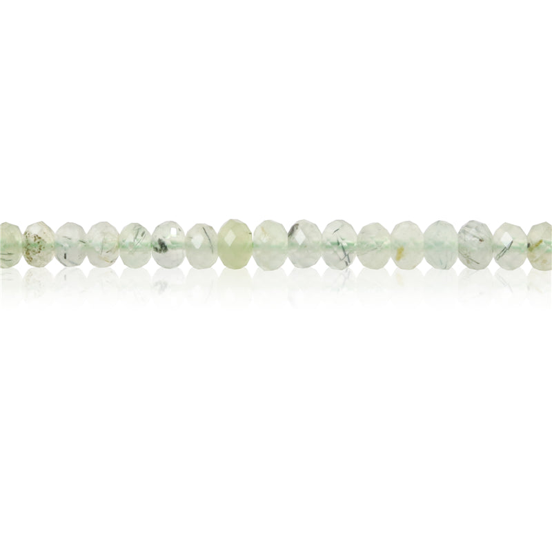 Natural Prehnite A Beads Abacus Faceted 3x4mm Hole 0.6mm about 136pcs 39cm strand