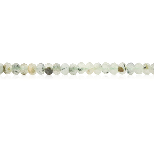 Natural Prehnite B Beads Abacus Faceted 2x3mm Hole 0.6mm about 179pcs 39cm strand