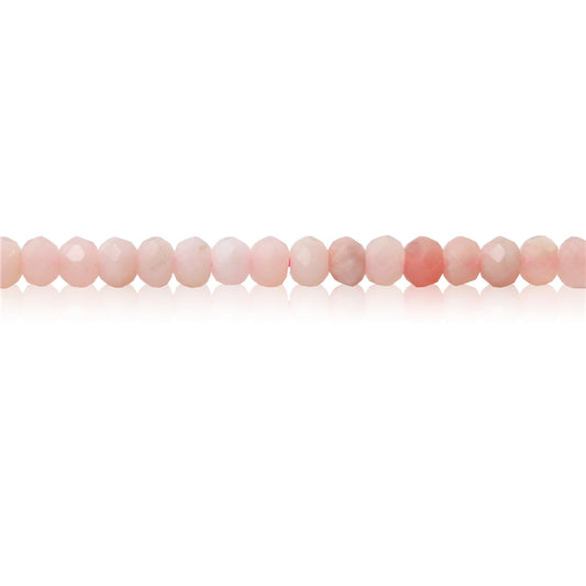 Perle di opale rosa naturale Abaco sfaccettato 2x3 mm Foro 0,6 mm circa 179 pezzi filo da 39 cm