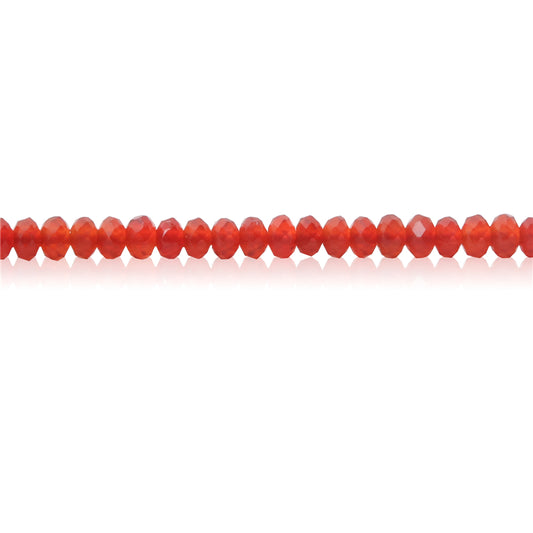 Natural Red Agate Beads Abacus Faceted 2x3mm Hole 0.6mm about 179pcs 39cm strand