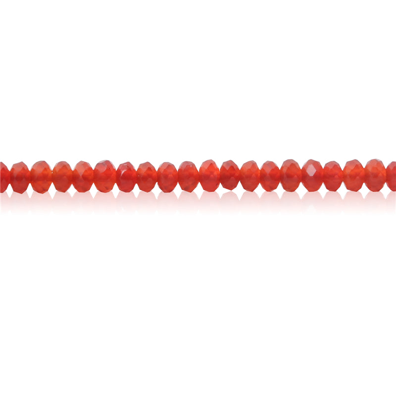 Natural Red Agate Beads Abacus Faceted 3x4mm Hole 0.6mm about 136pcs 39cm strand