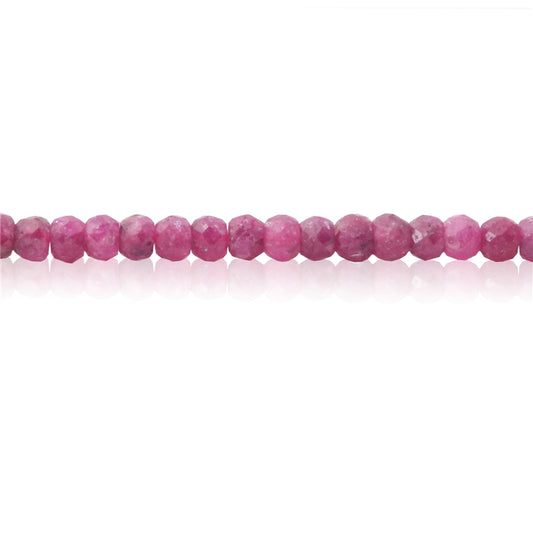 Natural Ruby Beads Abacus Faceted 2x3mm Hole 0.6mm about 179pcs 39cm strand