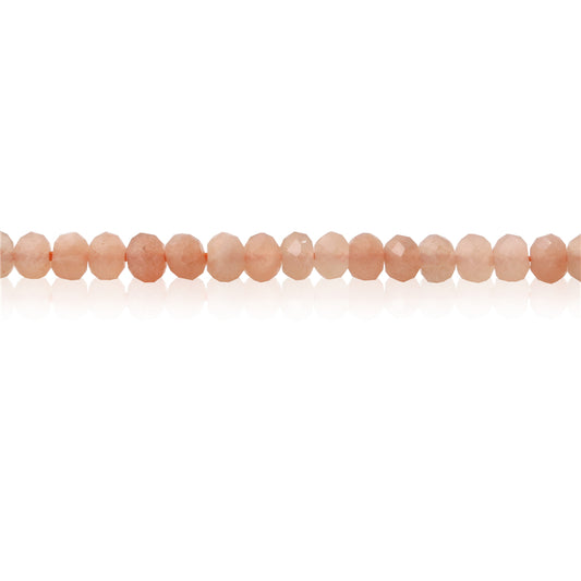 Natural Sunstone Beads Abacus Faceted 2x3mm Hole 0.6mm about 179pcs 39cm strand