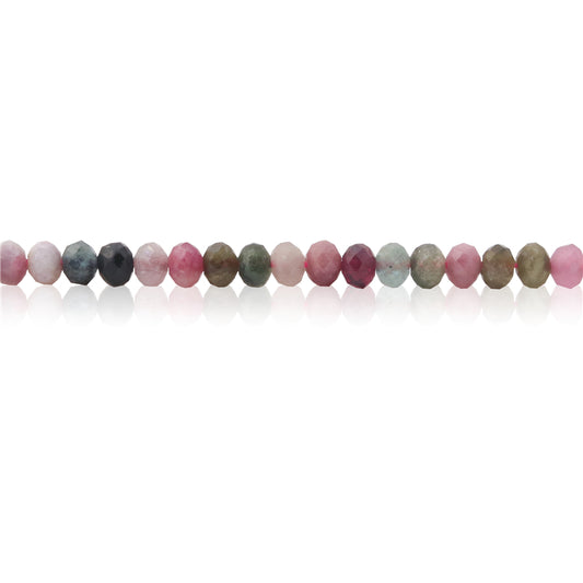 Natural Tourmaline B Beads Abacus Faceted 2x3mm Hole 0.6mm about 179pcs 39cm strand