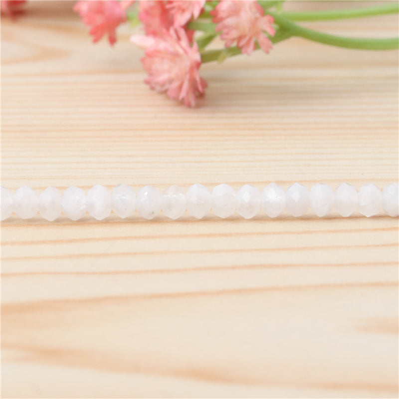 Natural Moonstone Beads Abacus Faceted 3x4mm Hole 0.6mm about 136pcs 39cm strand