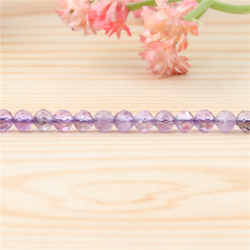 Natural Amethyst Beads Round Faceted 2mm Hole 0.5mm about 174pcs 39cm strand