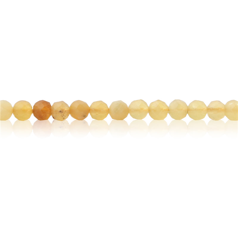 Natural Yellow Opal Beads Round Faceted 2mm Hole 0.5mm about 174pcs 39cm strand