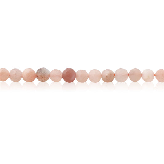 Natural Moonstone Beads Round Faceted 2mm Hole 0.5mm about 174pcs 39cm strand