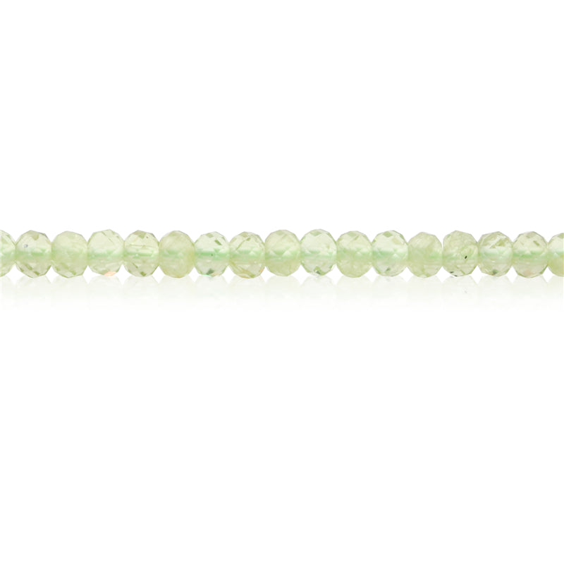 Perline di peridoto naturale rotonde sfaccettate da 2 mm, foro da 0,5 mm, circa 174 pezzi, filo da 39 cm.