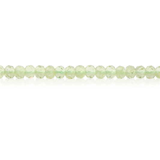 Natürliche Peridot-Perlen, rund, facettiert, 4 mm, Loch 0,6 mm, ca. 102 Stück, 39 cm Strang