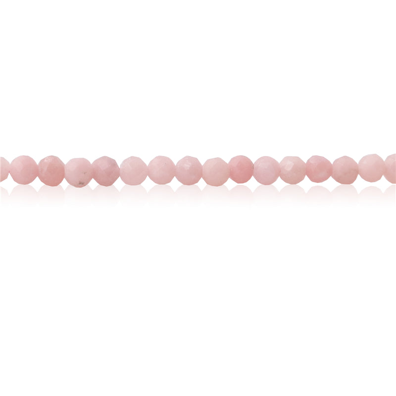 Natural Pink Opal Beads Round Faceted 2mm Hole 0.5mm about 174pcs 39cm strand