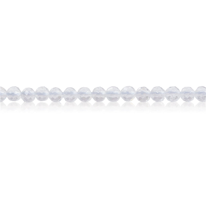 Perles Cristal de Roche Naturelle Rond Facette Trou 2mm Trou 0.5mm Environ 174pcs Fil de 39cm