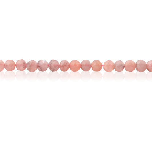 Natural Sunstone Beads Round Faceted 3mm Hole 0.5mm about 127pcs 39cm strand