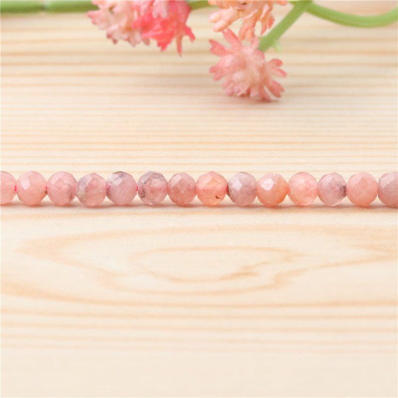 Natural Sunstone Beads Round Faceted 2mm Hole 0.5mm about 174pcs 39cm strand