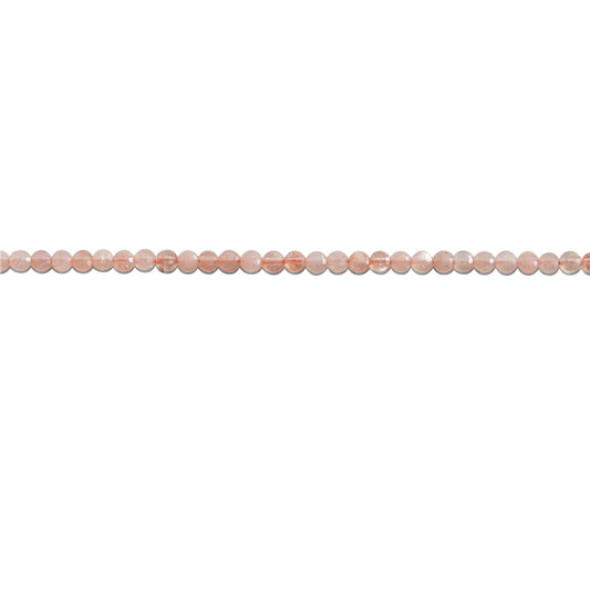 Natural Orange Moonlight Beads Flat Round Faceted 2.5mm Hole 0.6mm about 148pcs 39cm strand