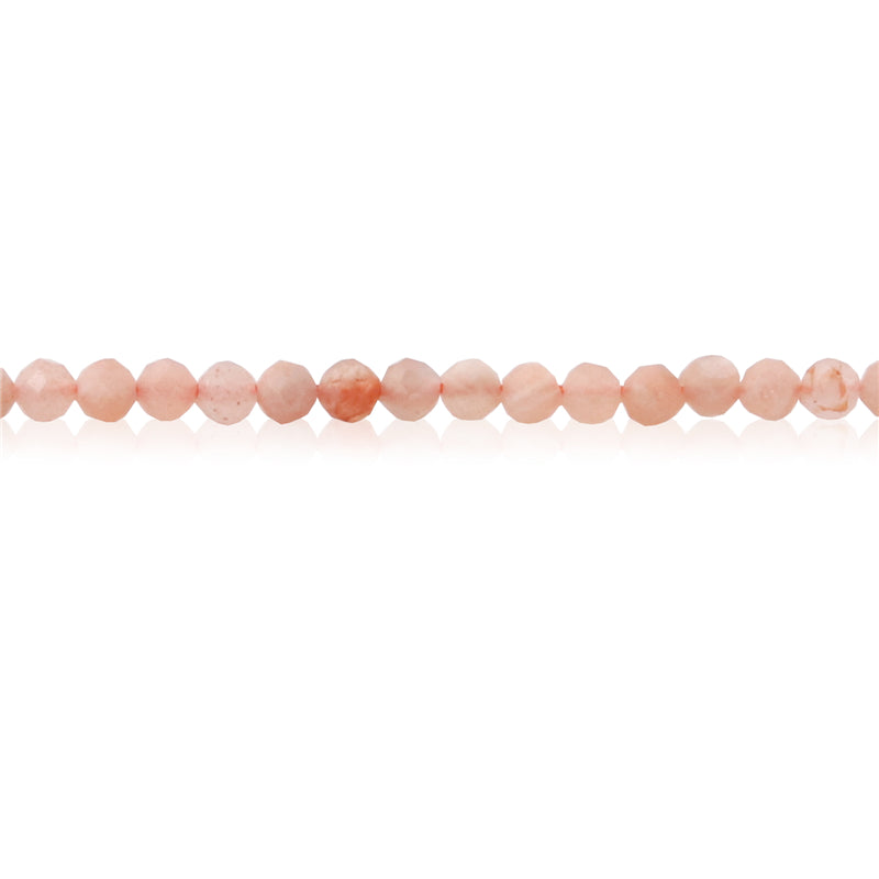 Natural Sunstone Beads Round Faceted 2mm Hole 0.5mm about 174pcs 39cm strand