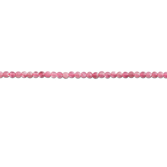 Natural Pink Tourmaline Beads Flat Round Faceted 2.5mm Hole 0.6mm about 148pcs 39cm strand