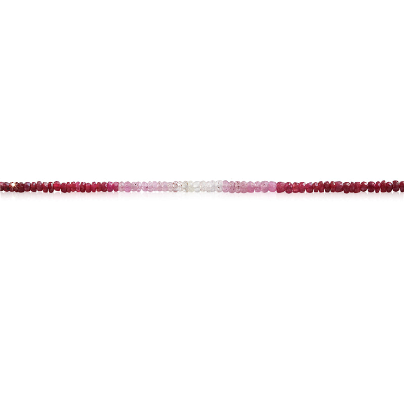 Perles Rubis Naturel Boulier Facettes 1-2x3mm Trou 0.5mm Environ 292pcs Fil de 39cm