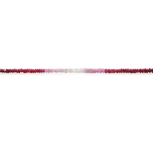 Natural Ruby Beads Abacus Faceted 1-2x3mm Hole 0.5mm about 292pcs 39cm strand