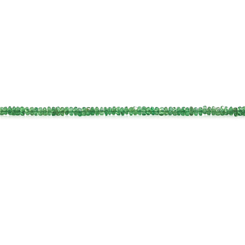 Natural Tsavorite Beads Abacus Faceted 1-2x3mm Hole 0.5mm about 278pcs 39cm strand