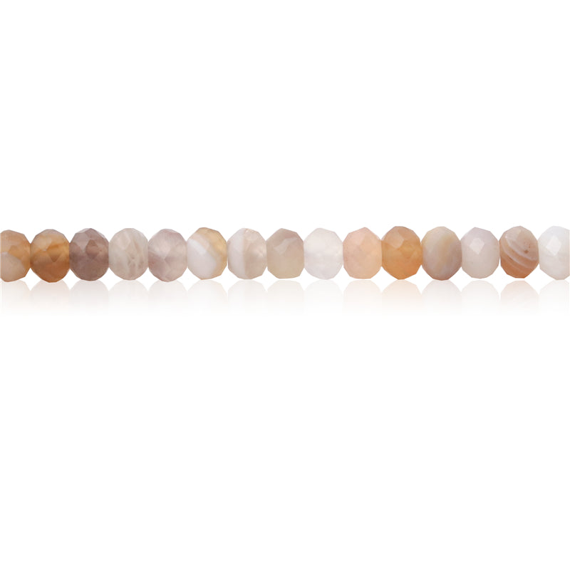 Natural Botswana Agate Beads Abacus Faceted 3x4mm Hole 0.6mm about 136pcs 39cm strand