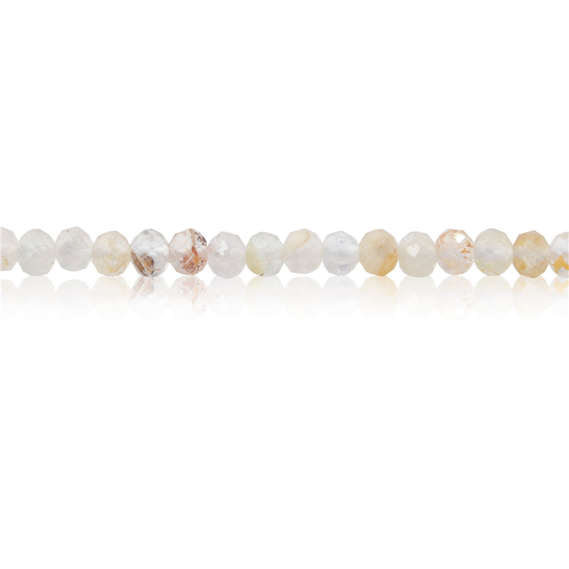 Natural Gold Rutilated Quartz Beads Abacus Faceted 3x4mm Hole 0.6mm about 136pcs 39cm strand