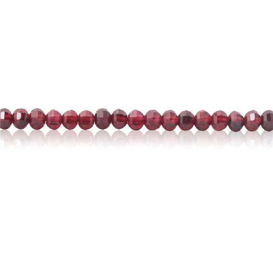 Natural Red Garnet Beads Abacus Faceted 3x4mm Hole 0.6mm about 120pcs 39cm strand