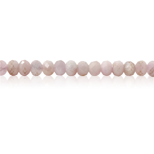 Natural Kunzite B Beads Abacus Faceted 3x4mm Hole 0.6mm about 136pcs 39cm strand