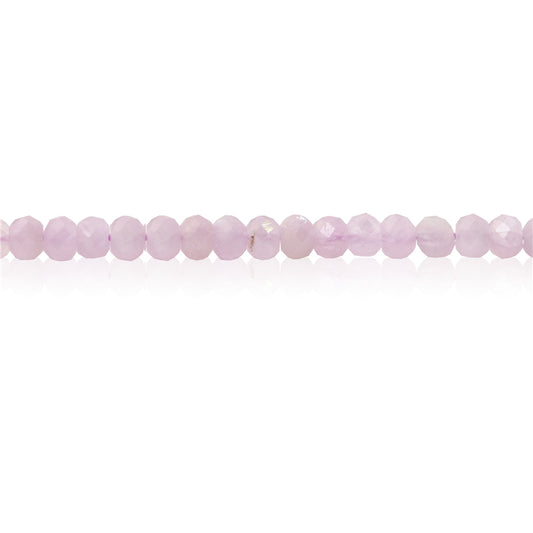 Perline di Kunzite naturale A Abaco sfaccettato 3x4 mm Foro 0,6 mm circa 136 pezzi da 39 cm di filo