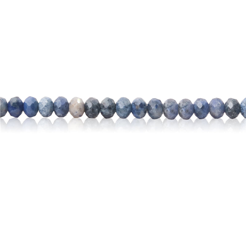 Perles de cristal sodalite naturelle boulier à facettes 3x4mm trou 0.6mm environ 136pcs 39cm sur fil