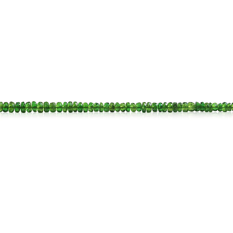 Perline di diopside naturale 7A Abaco sfaccettato 1-3x3-5mm Foro 0,6 mm circa 242 pezzi filo da 39 cm