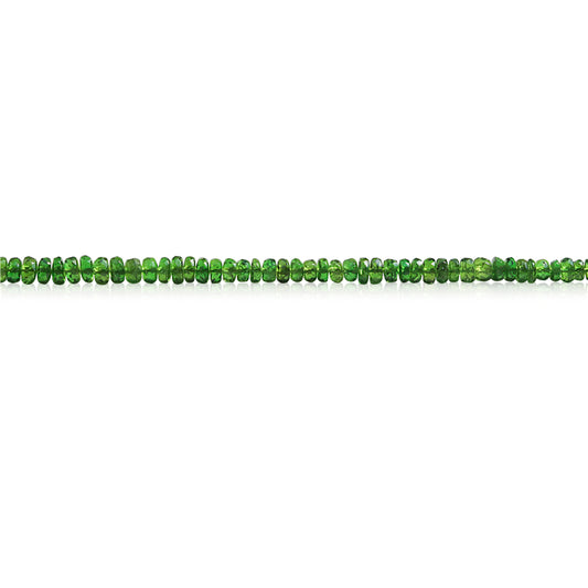 Perline di diopside naturale 7A Abaco sfaccettato 1-3x3-5mm Foro 0,6 mm circa 242 pezzi filo da 39 cm