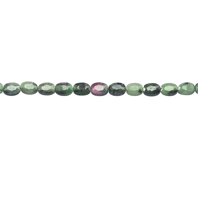 Natural Ruby Zoisite Beads Oval Faceted 4x6mm Hole 0.8mm about 66pcs 39cm strand