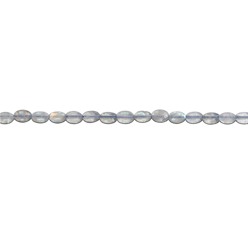 Perles Labradorite naturelle ovale facette 4x6mm trou 0.8mm environ 66pcs 39cm sur fil