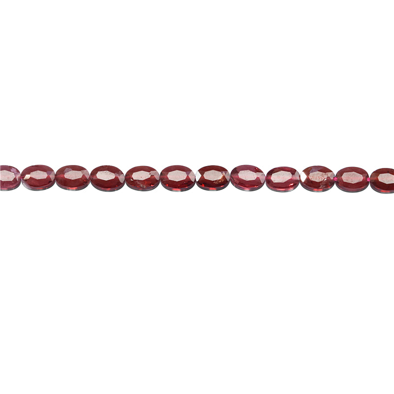 Natürliche rote Granatperlen, oval, facettiert, 4 x 6 mm, Loch 0,8 mm, ca. 66 Stück, 39 cm Strang