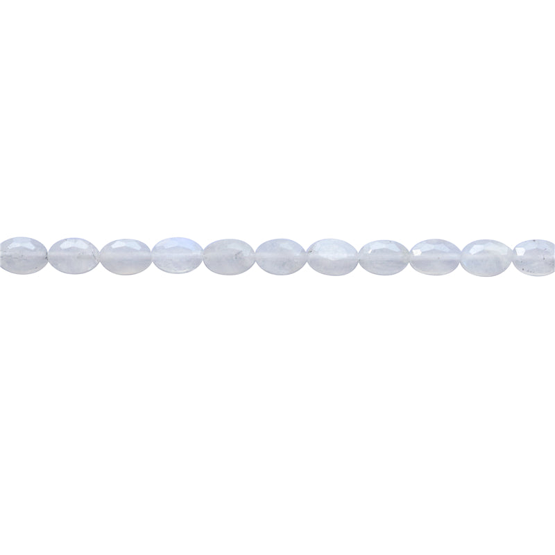 Perles pierre de lune naturelle ovale facette sur fil 4x6mm trou 0.8mm environ 66pcs 39cm