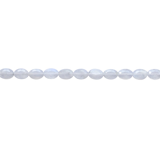 Perles pierre de lune naturelle ovale facette sur fil 4x6mm trou 0.8mm environ 66pcs 39cm