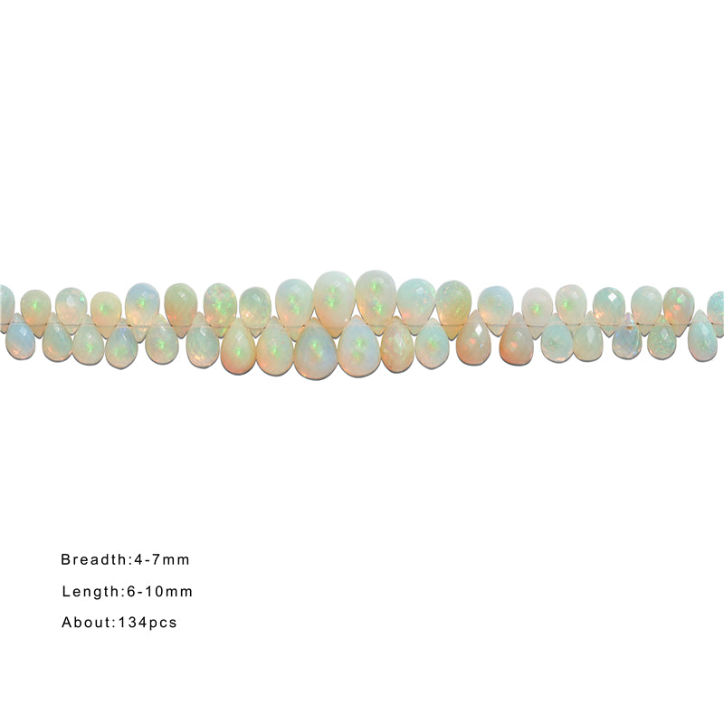 Natural 7A Opal Beads Briolette Faceted 4-7x6-10mm Hole 0.6mm about 134pcs 39cm strand