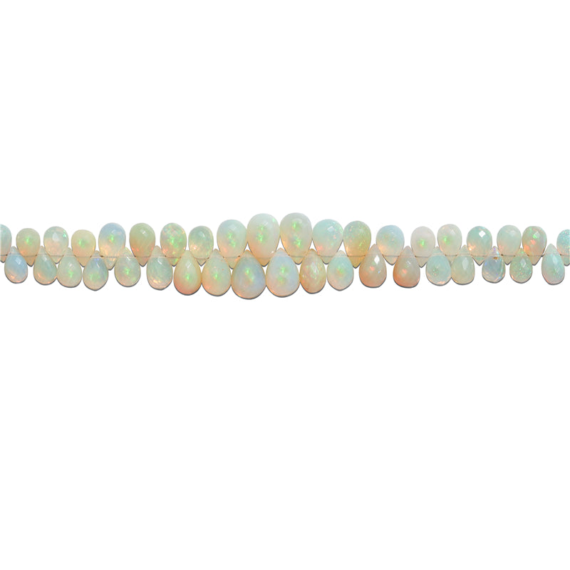 Natural 7A Opal Beads Briolette Faceted 4-7x6-10mm Hole 0.6mm about 134pcs 39cm strand