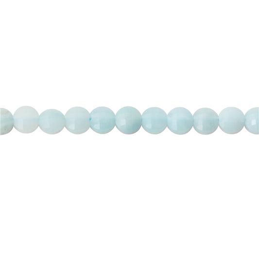 Natural Amazonite Beads Flat Round Faceted 4mm Hole 0.6mm about 95pcs 39cm strand