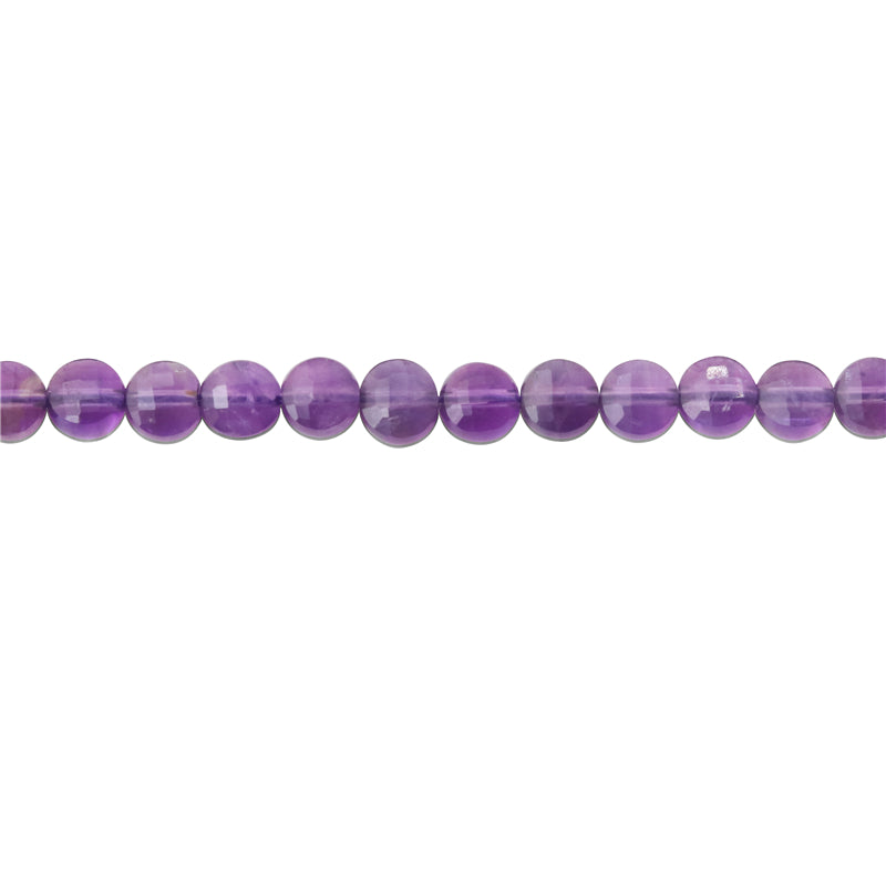 Natural Amethyst Beads Flat Round Faceted 4mm Hole 0.6mm about 95pcs 39cm strand