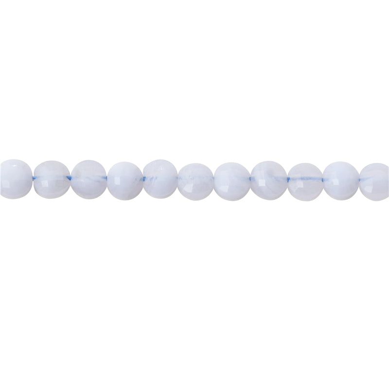 Natural Blue Chalcedony Beads Flat Round Faceted 4mm Hole 0.6mm about 95pcs 39cm strand